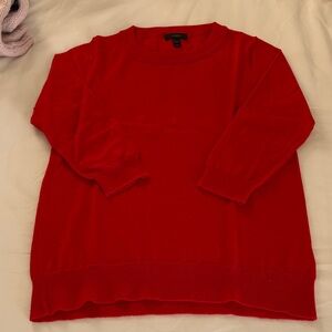 J. Crew Vibrant Red Crew Neck Sweater NWOT